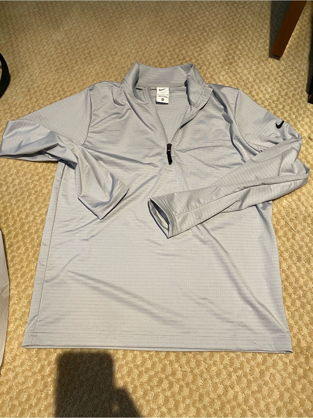 Nike Mens Dri Fit Victory Gray 1/2 Zip Pullover FD5837-077 Size medium